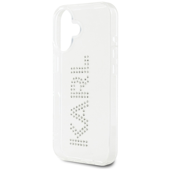 Etui Karl Lagerfeld IML Rhinestones Logo do iPhone 16 przezroczysty