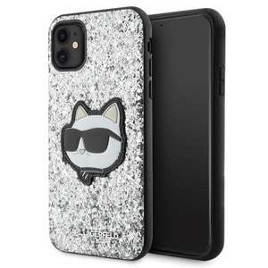 Karl Lagerfeld KLHCN61G2CPS iPhone 11 / Xr 6.1" plata/plata durocase Glitter Choupette Patch
