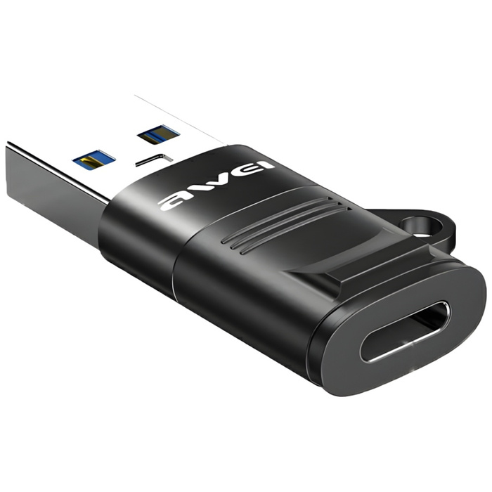 AWEI Adapter CL-13 USB-C/USB-A schwarz/schwarz