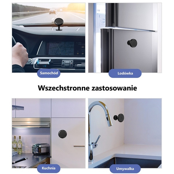 USAMS Supporto cruscotto magnetico adesivo regolabile in piedi rosso