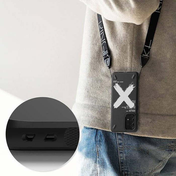 Ringke ONYX Designový odolný pouzdro kryt Samsung Galaxy A72 4G černý (Paint) (OXSG0047)