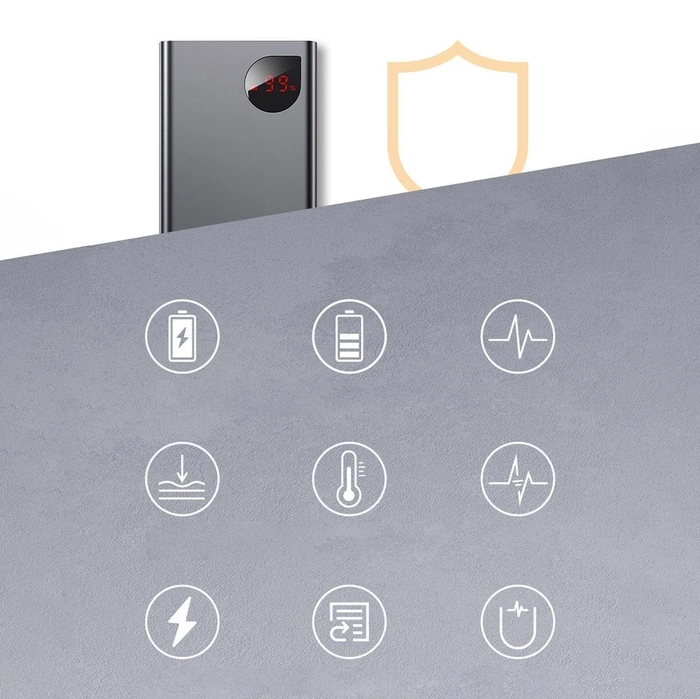 Baseus Adaman power bank 2x USB / 1x USB tipo C / 1x micro USB 20000mAh 65W Quick Charge 4.0 Power Delivery Blu (PPIMDA-D03)