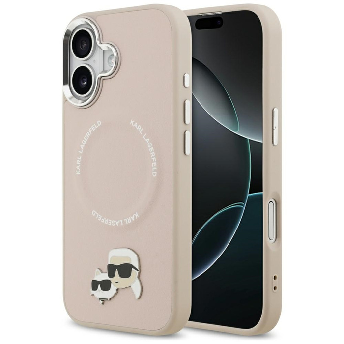 Etui Karl Lagerfeld Karl & Choupette     Pins MagSafe do iPhone 17 różowy