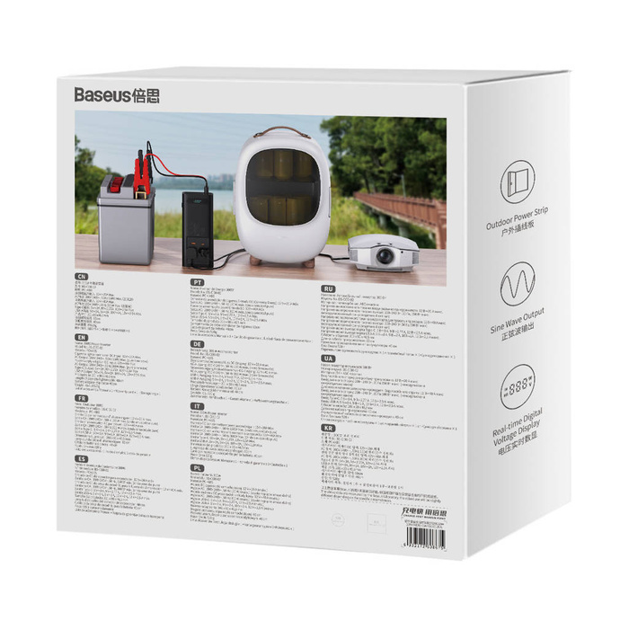 Inversor de corriente para automóvil Baseus IGBT 300W 220V (enchufe CN / EU) negro (CGNB010101)