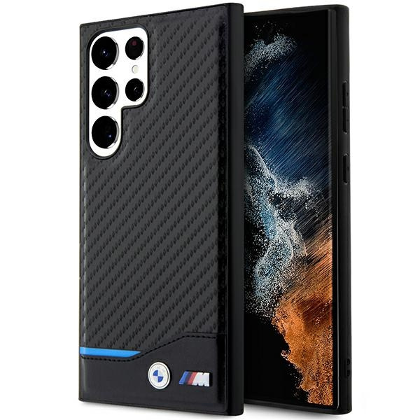 Obal BMW BMHCS23L22NBCK S23 Ultra S918 černá/černá Kůže Karbonová Case