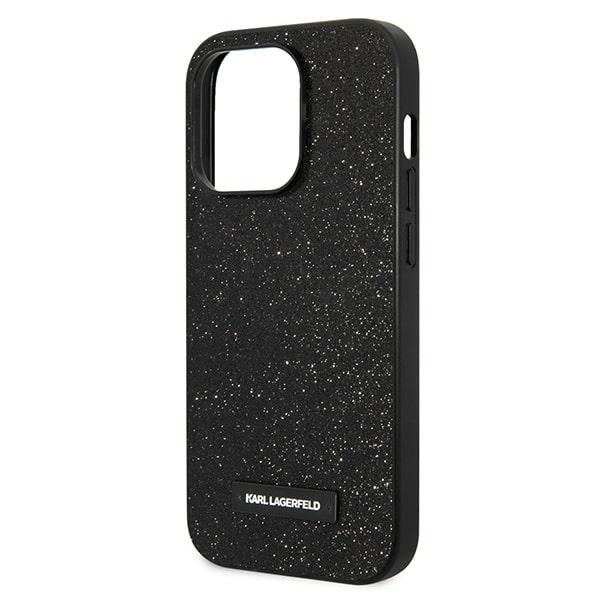 Karl Lagerfeld KLHCP14LG2ELK iPhone 14 Pro 6.1" hartcase schwarz/schwarz Glitter Plaque Logo