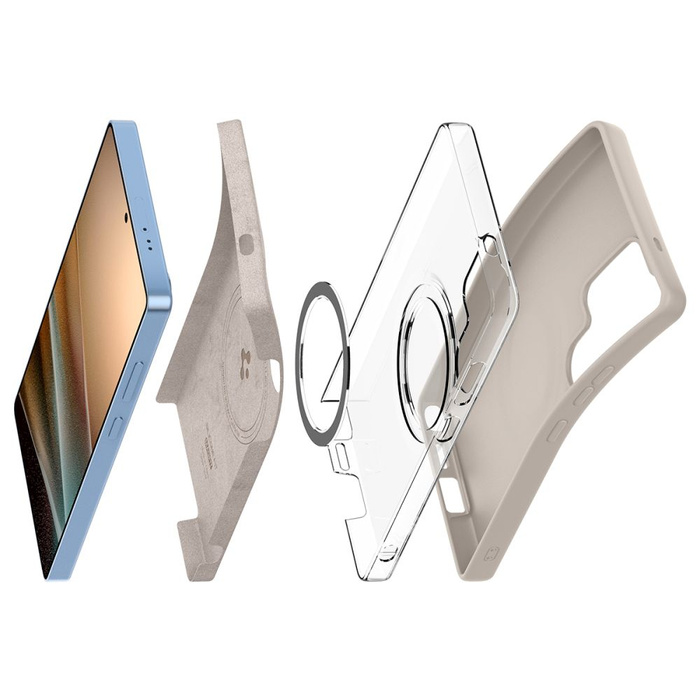 Spigen Mag MagSafe SILICONA FIT GALAXY S25 TITANIO ULTRA NATURAL