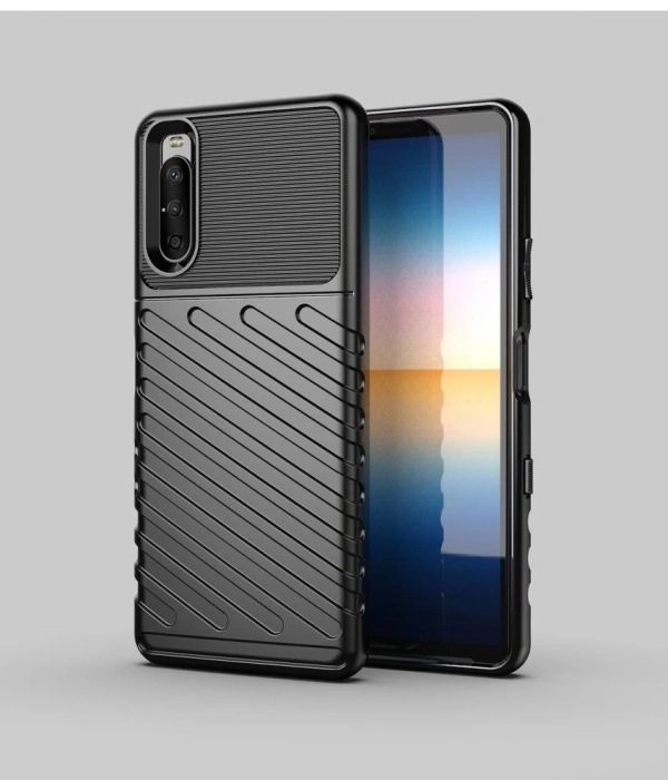 Thunder Case elastyczne pancerne etui pokrowiec Sony Xperia 10 III czarny