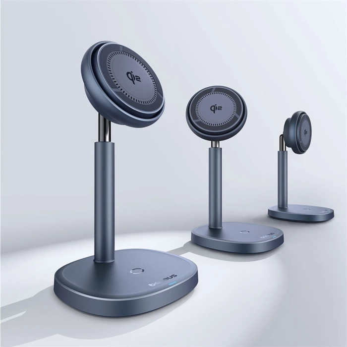 Baseus Orbit 2 Pro MagSafe Qi2 20W 2 in 1 Induktives Ladegerät mit Kühlung - Grau