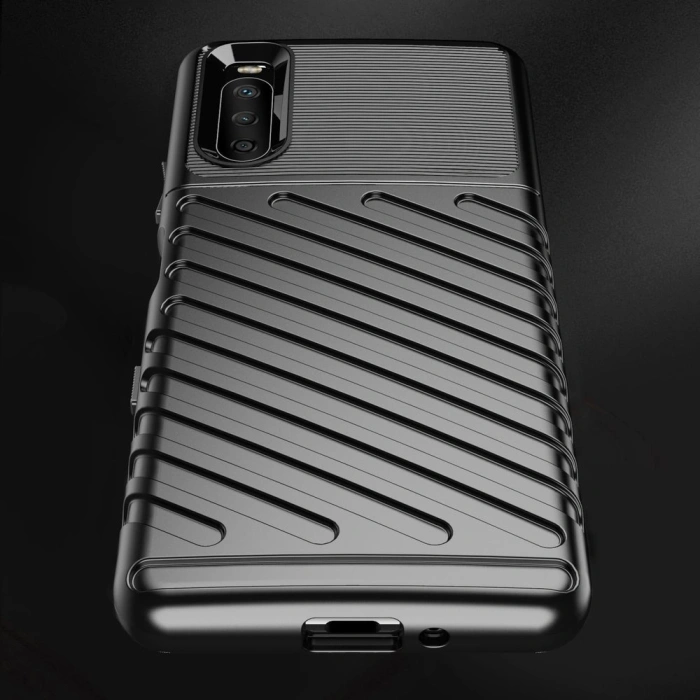 Thunder Case elastyczne pancerne etui pokrowiec Sony Xperia 10 III czarny