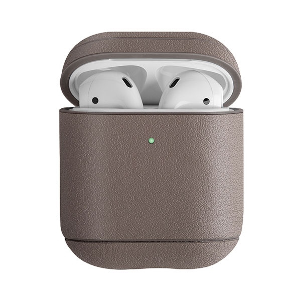 Uniq pouzdro Terra AirPods 1/2 gen. Genuine Leather béžová / béžová