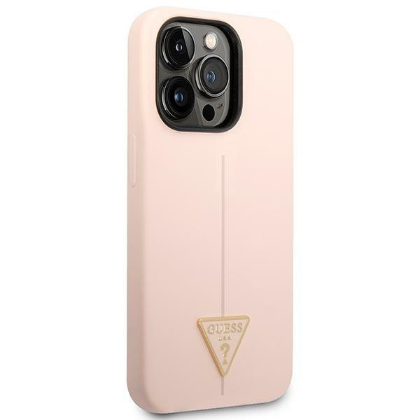 Hülle Guess iPhone 14 Pro 6.1" rosa/rosa hartcase Silikon-Dreieck