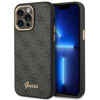 Case GUESS Apple iPhone 14 Pro Max 4G Vintage Gold Logo Black Hardcase