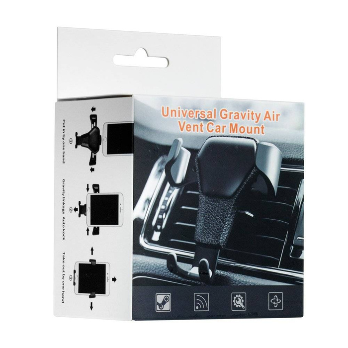Support de voiture H01 support support de voiture gravitationnel pour grille de ventilation noir