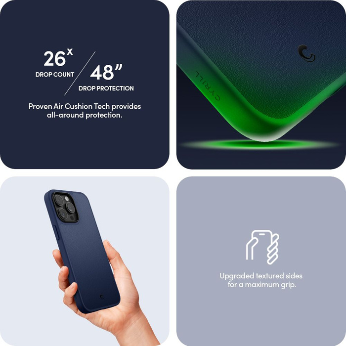 Funda iPhone 15 Pro Max Spigen Cyrill Kajuk Mag MagSafe Navy Case