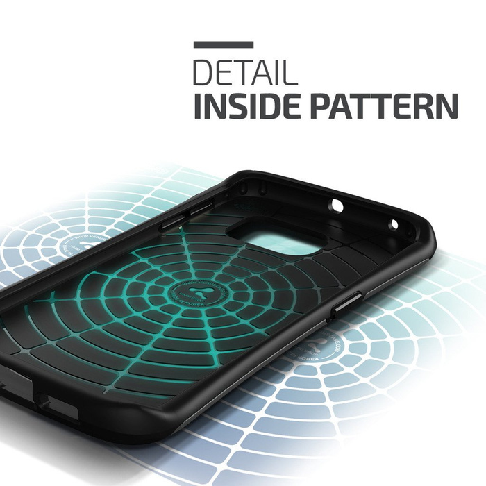 Hülle Samsung Galaxy S6 Edge VERUS Hard Drop Stahl Silber als Spigen SGP Abdeckung