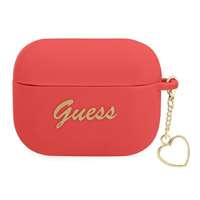 Case GUESS Apple AirPods Pro Silicone Charm Heart Collection Cover Red Case