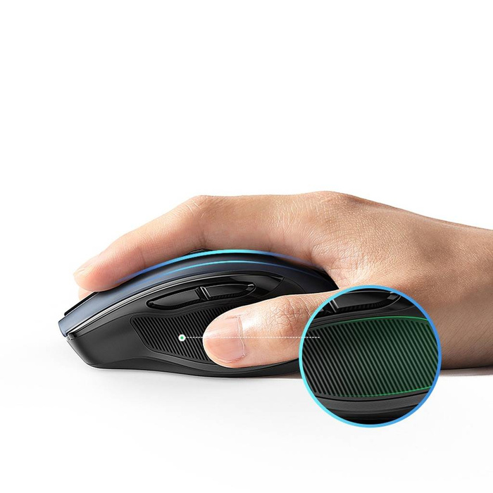 Mouse wireless ottico USB Ugreen 2.4GHz 4000 DPI nero (MU006)