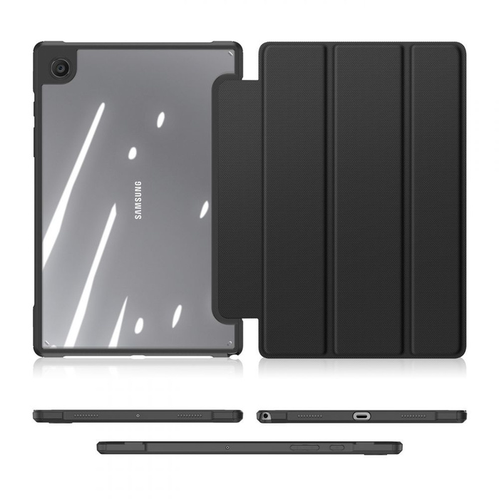 Dux Ducis Toby Armored Flip Smart Case For Samsung Galaxy Tab A8 10.5 &#39;&#39; 2021 With Stylus Holder Black