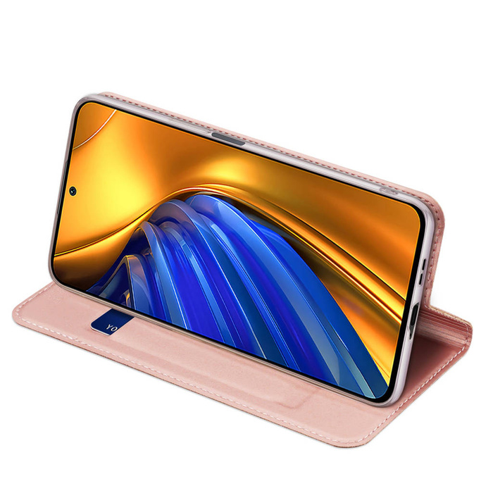Dux Ducis Skin Pro Holster Cover Flip Cover per Xiaomi Poco F4 5G rosa