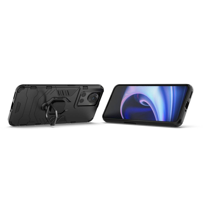Ring Armor gepanzerte Hybrid-Hülle + magnetischer Halter für OnePlus Ace schwarz