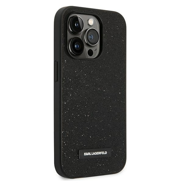 Karl Lagerfeld KLHCP14LG2ELK iPhone 14 Pro 6.1" hartcase schwarz/schwarz Glitter Plaque Logo