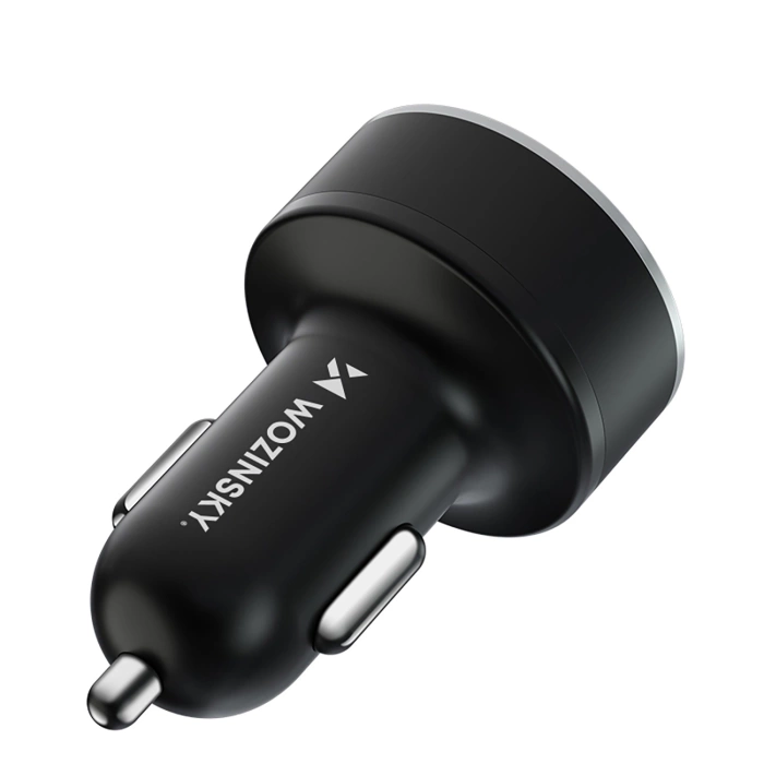 Wozinsky WDCCB Autoladegerät mit Display 50W 2xUSB-C / 2xUSB-A - Schwarz