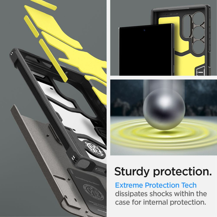 Coque Spigen Tough Armor Samsung Galaxy S24 Ultra Gunmetal Case