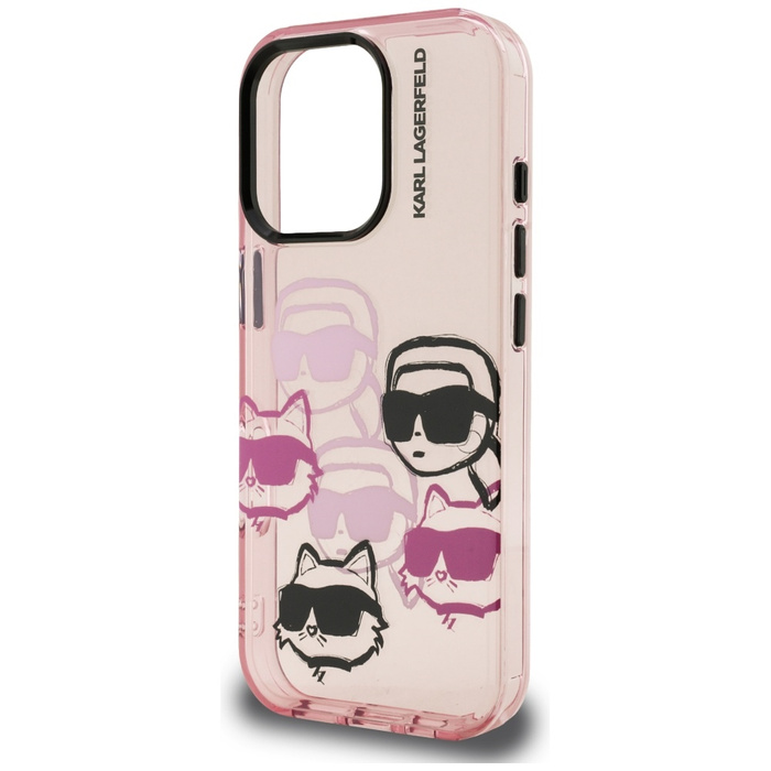 Etui Karl Lagerfeld IML Multi K&C Head   Pattern do iPhone 16 Pro Max różowy