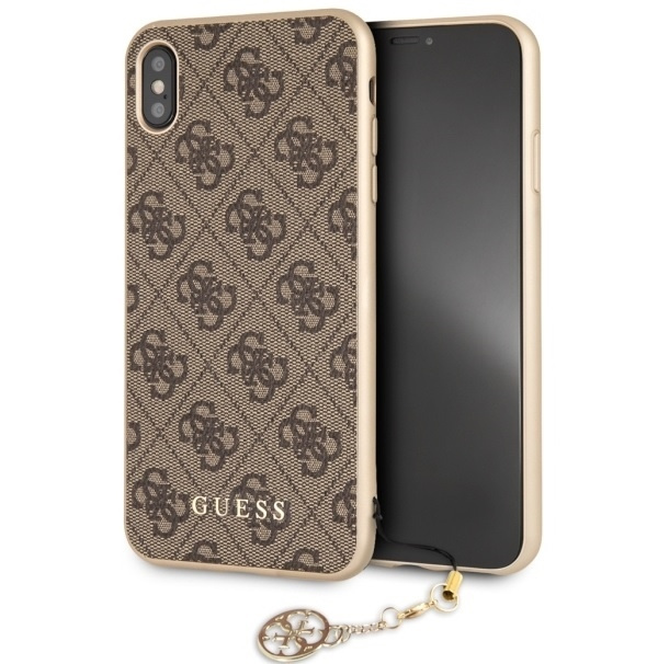 Case GUESS Apple iPhone Xs Max 4G Charms Collection Brown Hardcase