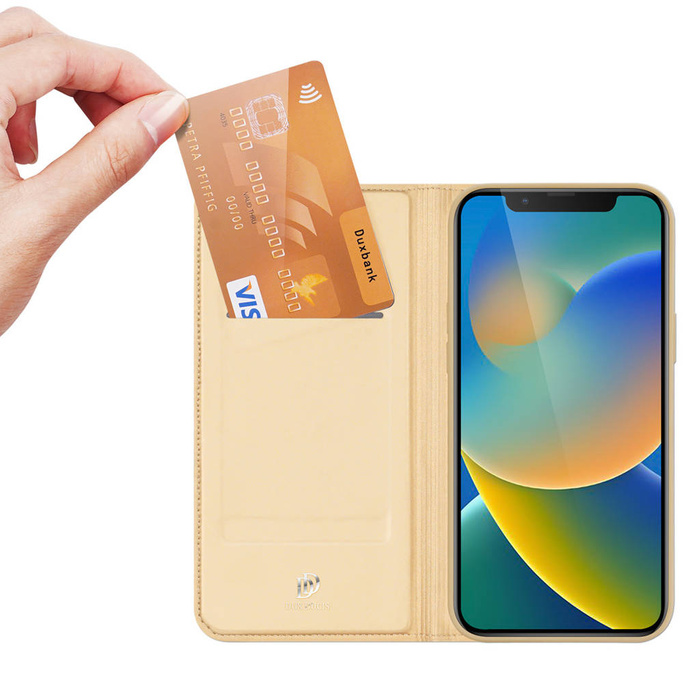 Custodia Dux Ducis Skin Pro Flip iPhone 14 oro