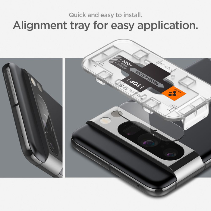 Kamera-Abdeckung Spigen Optik.tr "ez Fit" Kamera-Schutz 2er-Pack Google Pixel 8 Pro Kristallklar