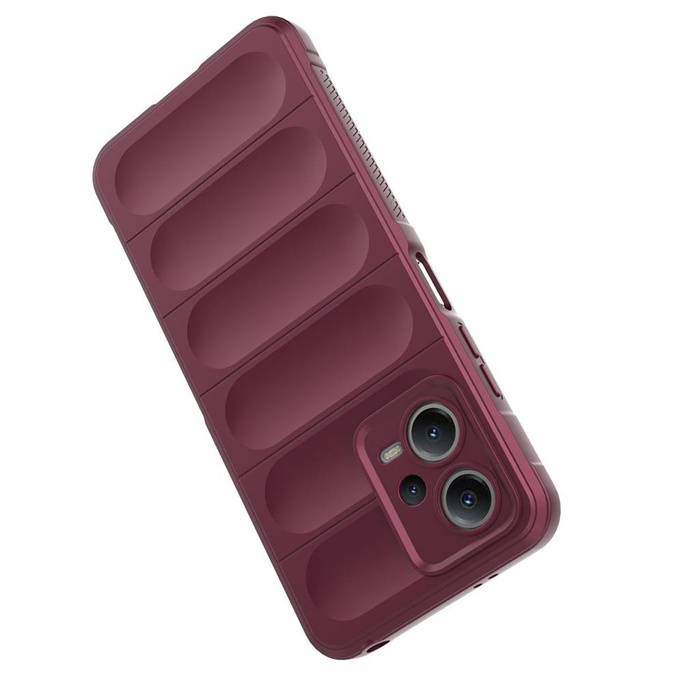 Funda Magic Shield para Xiaomi Redmi Note 12 5G / Poco X5 5G Funda de armadura flexible Borgoña