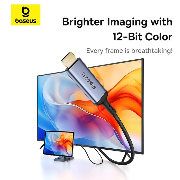 USB-C - Câble HDMI Baseus BS-OH064 8K 60Hz 1,5m - noir