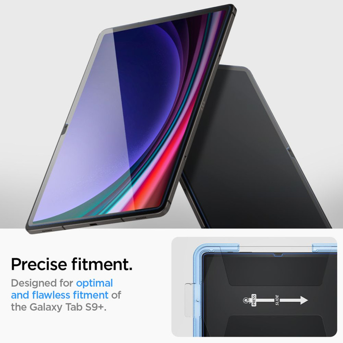 Verre trempé Spigen Glas.tr "ez Fit" Galaxy Tab S9+ Plus 12.4 X810 / X816B Clair