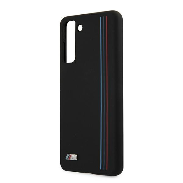 Case BMW Samsung Galaxy S21 Plus Silicone Stripes M Collection BMHCS21MSIVTBK Black Case