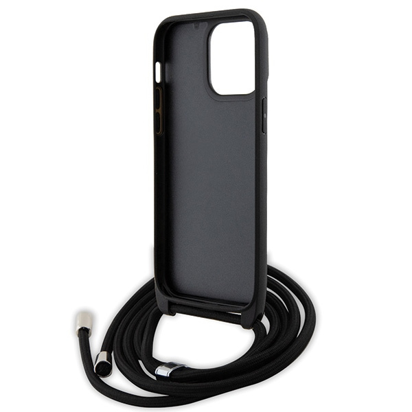 Karl Lagerfeld KLHCP14XSAKCPSK iPhone 14 Pro Max 6,7" hardcase nero/nero Crossbody Saffiano Metal Pin Karl &amp; Choupette