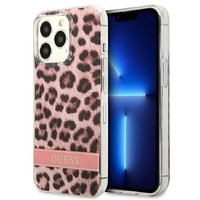 Hülle GUESS Apple iPhone 13 Pro Max Leopard Rosa Hartcase