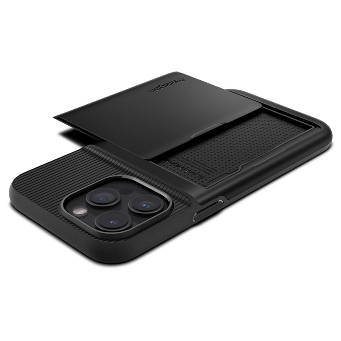 Funda Spigen Slim Armor Cs iPhone 15 Pro Negro Case