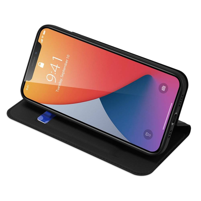 Puzdro DUX DUCIS Skin Pro s flipovým krytom iPhone 12 Pro / iPhone 12 čierne