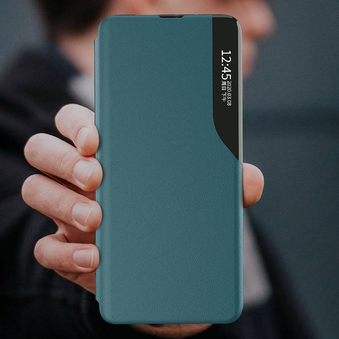 Eco Leather View Case étui élégant coque avec couvercle rabattable et fonction stand Xiaomi Redmi K40 Pro+ / K40 Pro / K40 / Poco F3 orange