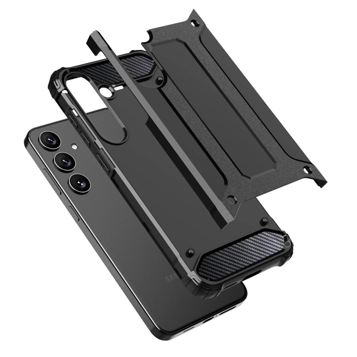 Hybrid Armor Case for Samsung Galaxy S25 Hybrid Armored Case - Black