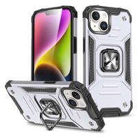 Wozinsky Ring Armor iPhone 15 Plus Funda Ring Armor para iPhone 15 Plus - Plateado