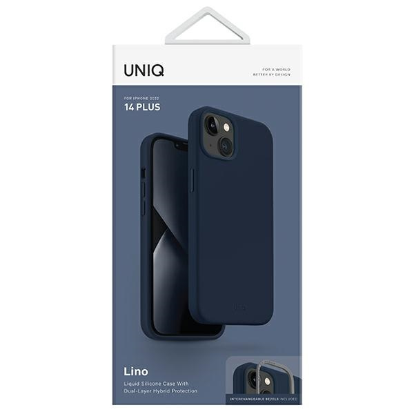 UNIQ hülle Lino iPhone 14 Plus 6,7" blau/marineblau