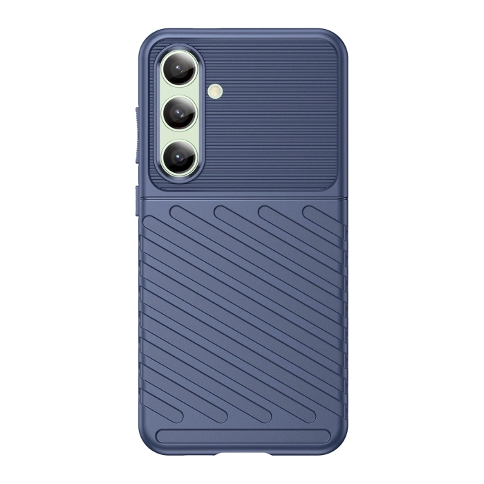 Thunder Case Hülle für Samsung Galaxy S24 FE Silikon Panzerhülle - Blau