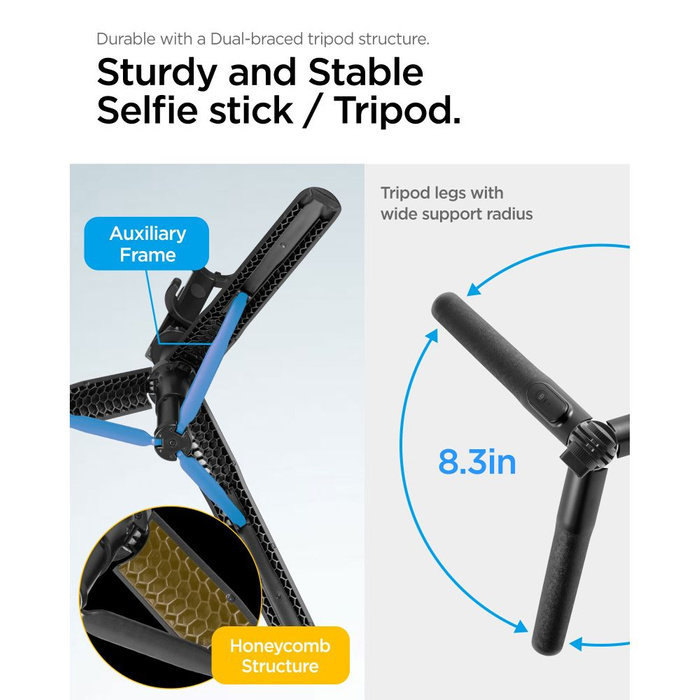 Spigen S560W BLUETOOTH SELFIE STICK STATIV SCHWARZ