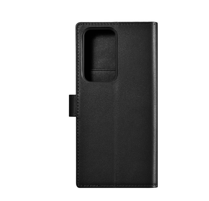 iCarer Wallet Case pour Samsung Galaxy S23 Ultra étui en cuir portefeuille noir