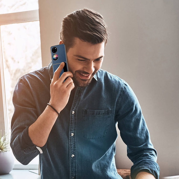 Dux Ducis Fino fabricada en material nylon Huawei P50 Pocket azul