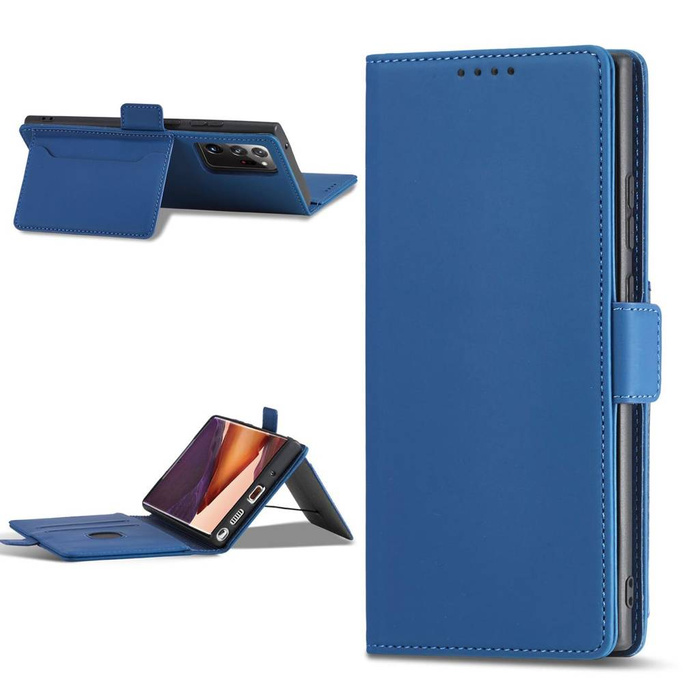 Pouzdro na magnetické karty pro Samsung Galaxy S22 Ultra Cover Card Wallet Holder Card Holder Blue