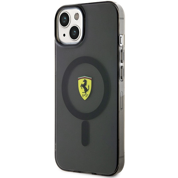 Case Ferrari FEHMP14MURKK iPhone 14 Plus 6.7" black/black hardcase Translucent MagSafe Case